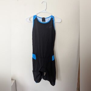 Black & Blue Athletic One-Piece Swim Suit